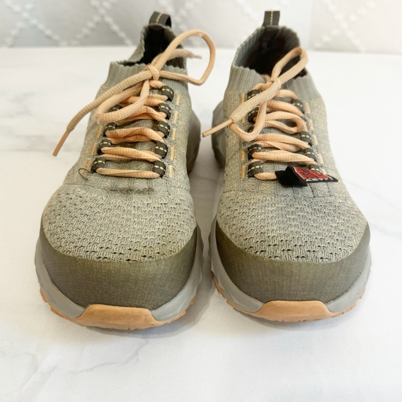 🥈 543. Rocky Workknit 3" Composite Toe Sneakers, Apricot & Gray Knit Women's 6 M - Picture 3 of 11